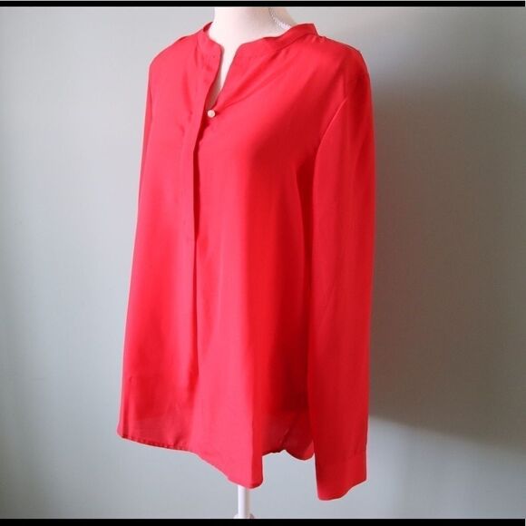 J.CREW Factory Band Collar Blouse Size Medium - Picture 3 of 7